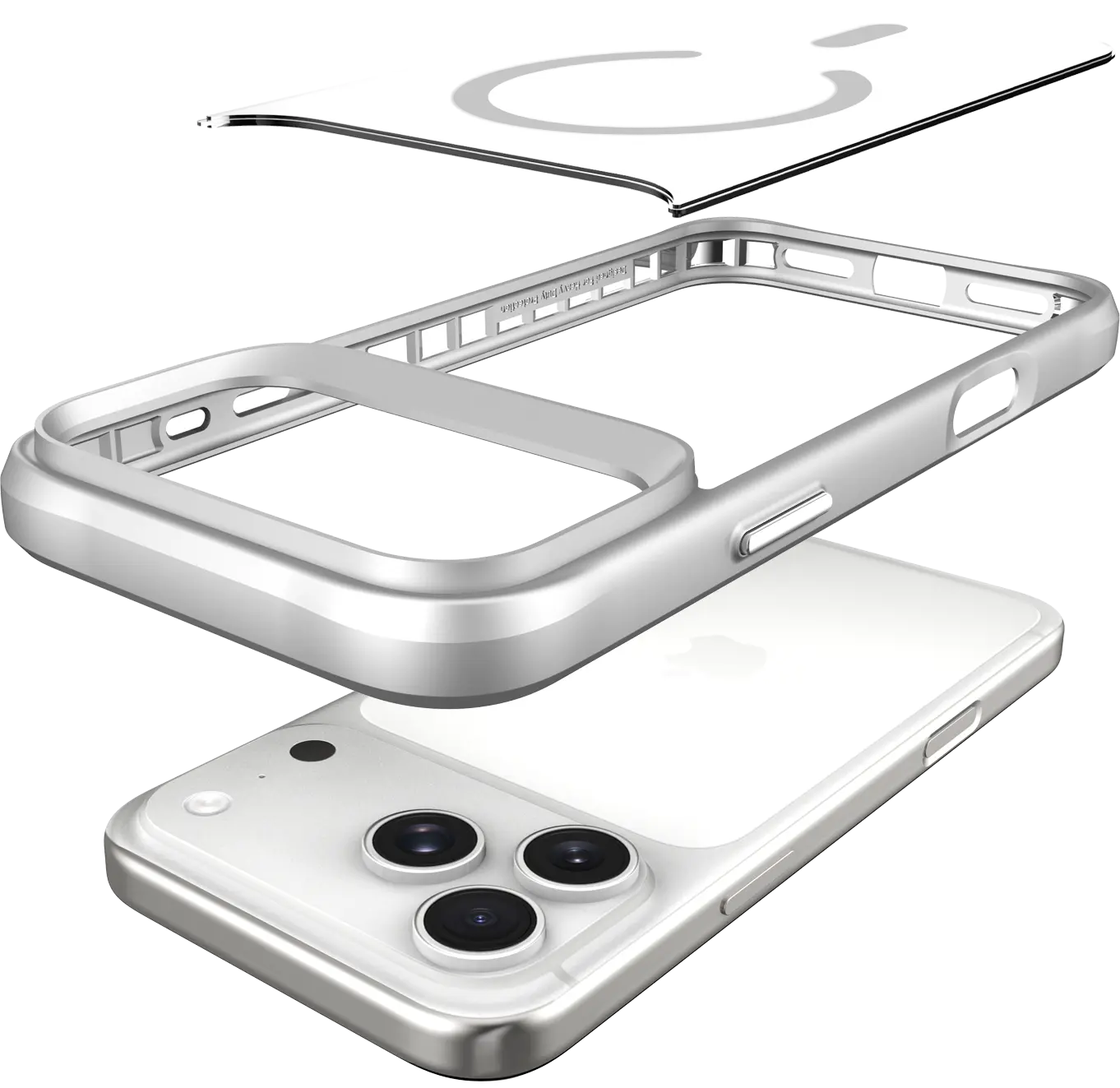 Buddi Hybrid Apple iPhone 18 Pro Hoesje MagSafe Back Cover Matched Zilver afbeelding 10