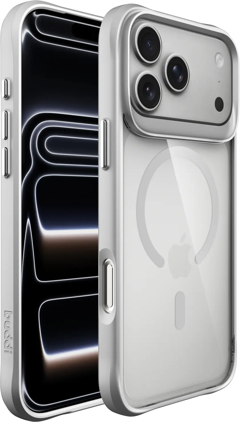 Buddi Hybrid Apple iPhone 18 Pro Hoesje MagSafe Back Cover Matched Zilver afbeelding 11