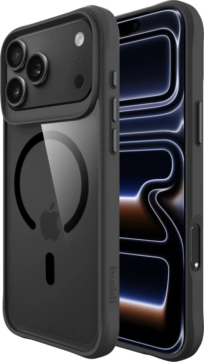 Buddi Hybrid Apple iPhone 18 Pro Hoesje MagSafe Back Cover Matched Zwart afbeelding 1