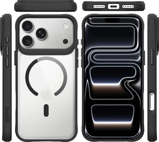 Buddi Hybrid Apple iPhone 18 Pro Hoesje MagSafe Back Cover Matched Zwart afbeelding 10