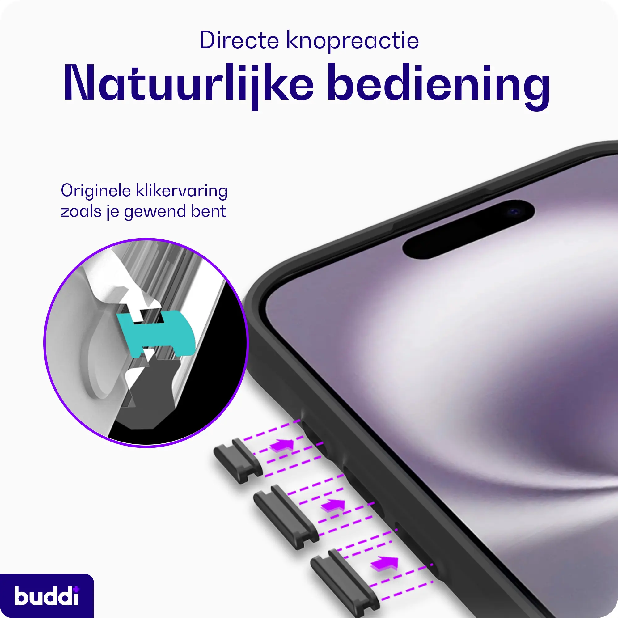 Buddi Hybrid Apple iPhone 18 Pro Hoesje MagSafe Back Cover Matched Zwart afbeelding 6