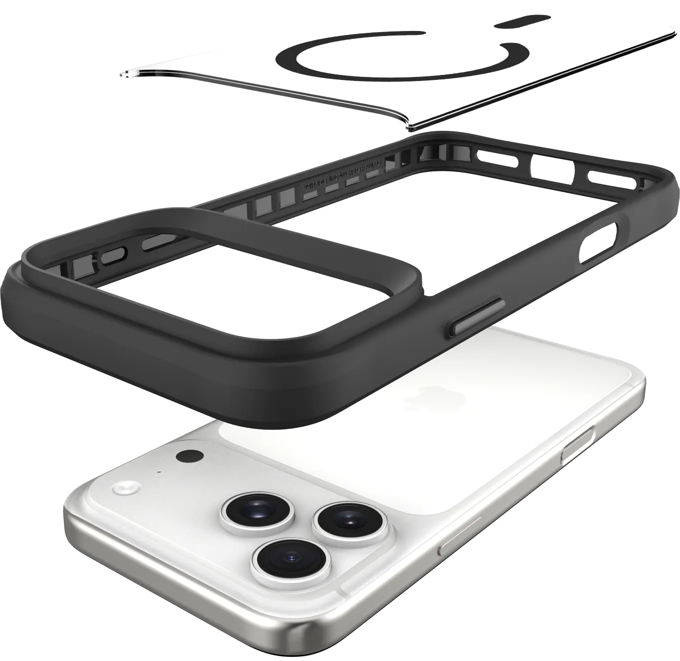 Buddi Hybrid Apple iPhone 18 Pro Hoesje MagSafe Back Cover Matched Zwart afbeelding 11