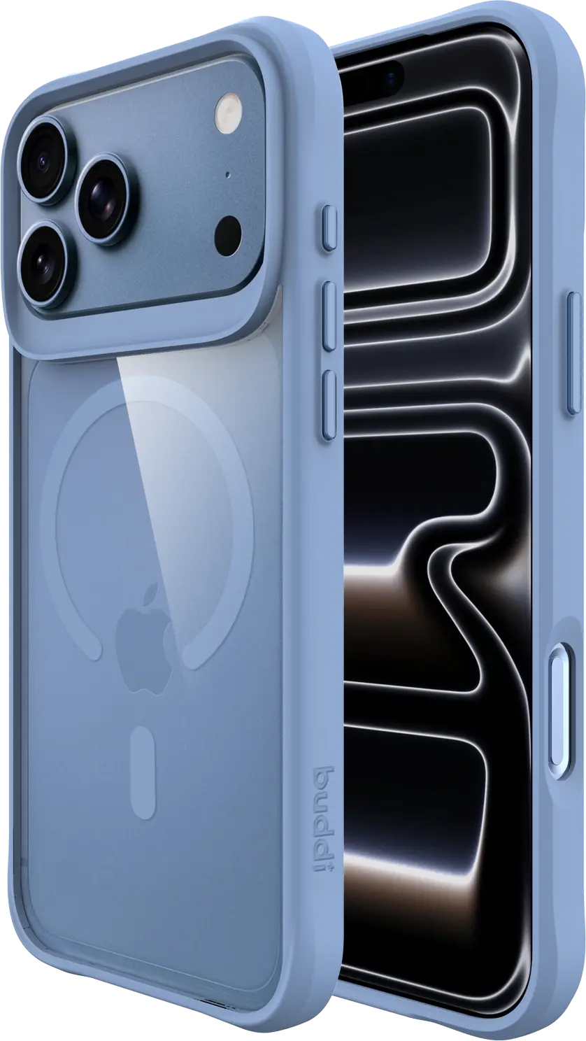Buddi Hybrid Apple iPhone 18 Pro Max Hoesje MagSafe Back Cover Matched Blauw afbeelding 1