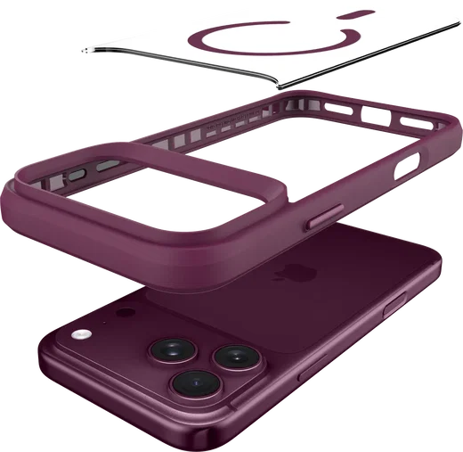 Buddi Hybrid Apple iPhone 18 Pro Max Hoesje MagSafe Back Cover Matched Rood afbeelding 11
