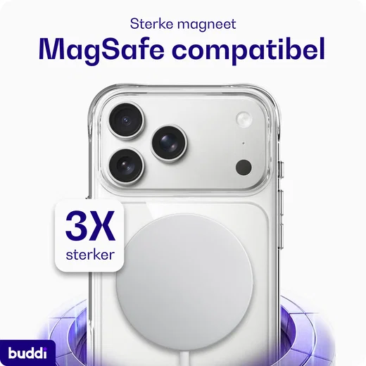 Buddi Core Apple iPhone 18 Pro Hoesje MagSafe Back Cover Transparant afbeelding 3