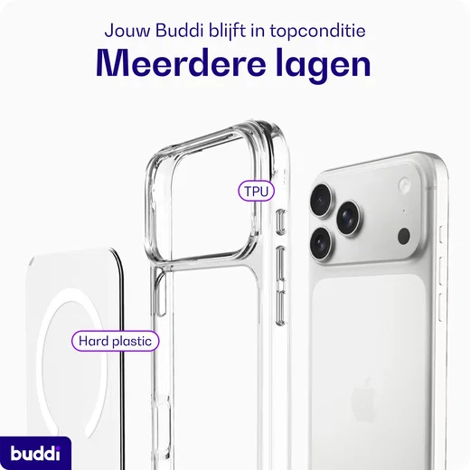 Buddi Core Apple iPhone 18 Pro Hoesje MagSafe Back Cover Transparant afbeelding 7