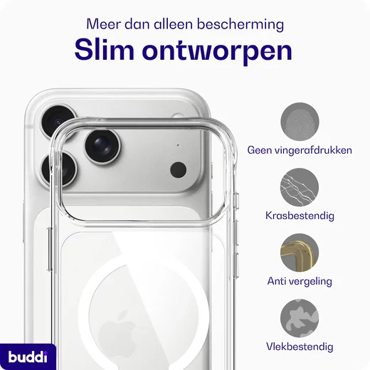 Buddi Core Apple iPhone 18 Pro Hoesje MagSafe Back Cover Transparant afbeelding 6