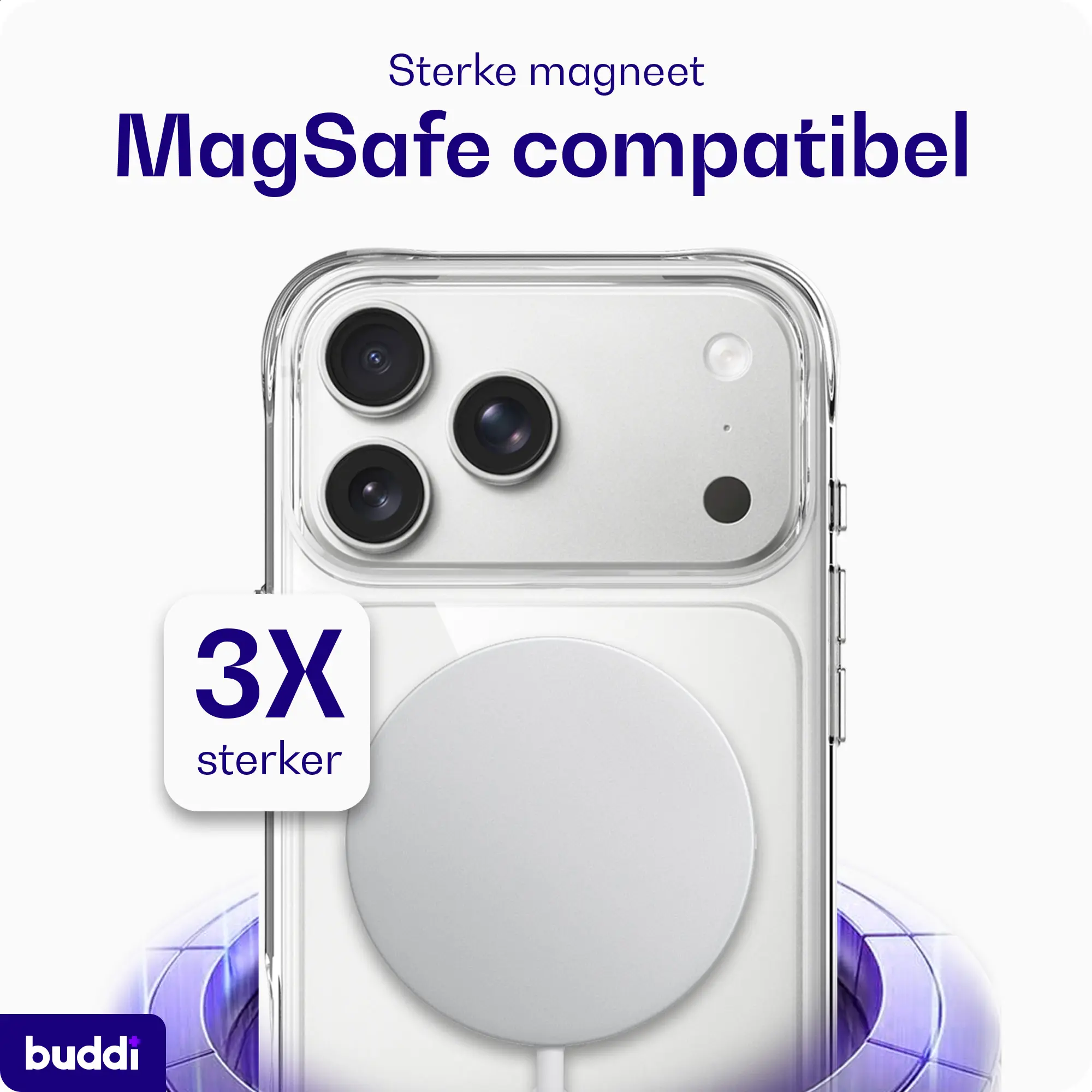 Buddi Core Apple iPhone 18 Pro Max Hoesje MagSafe Back Cover Transparant afbeelding 3