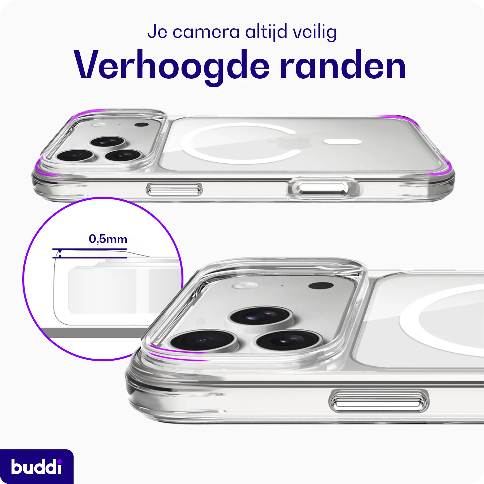 Buddi Core Apple iPhone 18 Pro Max Hoesje MagSafe Back Cover Transparant afbeelding 4