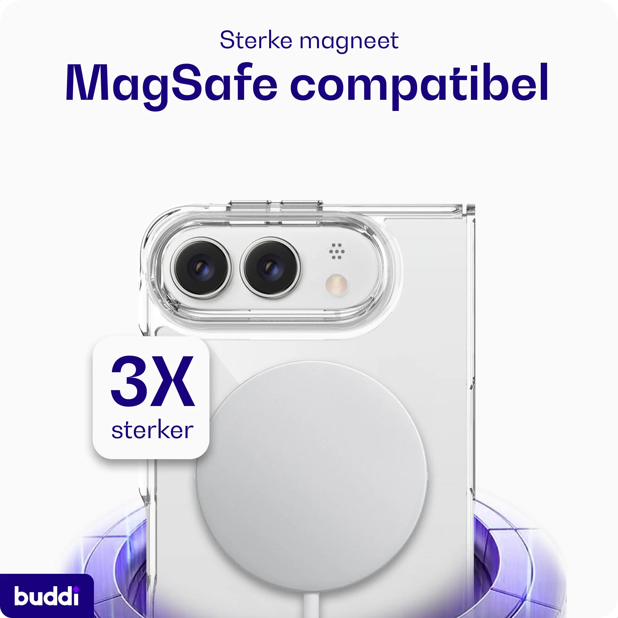 Buddi Core Apple iPhone Duo Hoesje MagSafe Back Cover Transparant afbeelding 3
