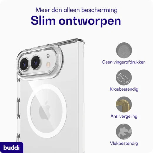 Buddi Core Apple iPhone Duo Hoesje MagSafe Back Cover Transparant afbeelding 6