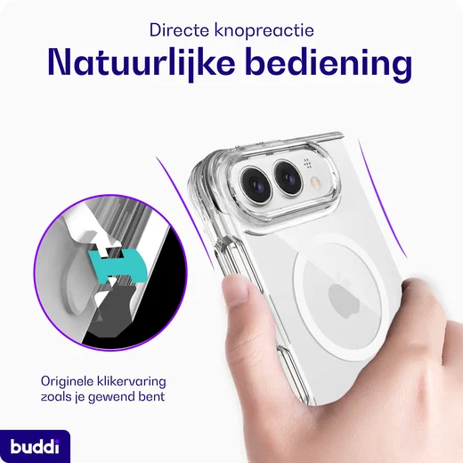 Buddi Core Apple iPhone Duo Hoesje MagSafe Back Cover Transparant afbeelding 5