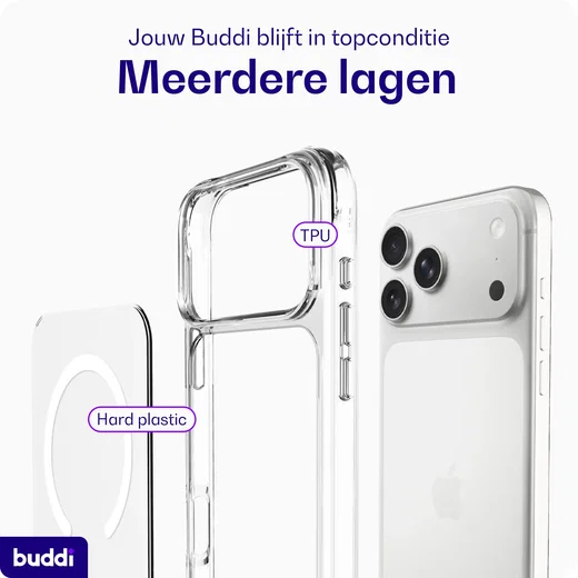 Buddi Core Apple iPhone Duo Hoesje MagSafe Back Cover Transparant afbeelding 7