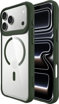 Buddi Hybrid Apple iPhone 18 Pro Hoesje MagSafe Back Cover Transparant Groen