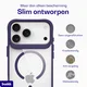 Buddi Hybrid Apple iPhone 18 Pro Hoesje MagSafe Back Cover Transparant Paars afbeelding 6