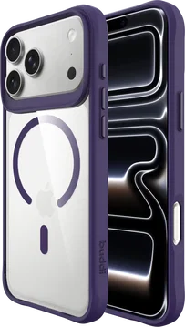 Buddi Hybrid Apple iPhone 18 Pro Hoesje MagSafe Back Cover Transparant Paars