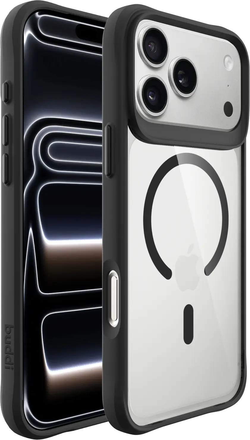 Buddi Hybrid Apple iPhone 18 Pro Hoesje MagSafe Back Cover Transparant Zwart afbeelding 11