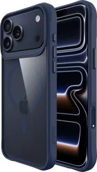 Buddi Hybrid Apple iPhone 18 Pro Max Hoesje MagSafe Back Cover Transparant Blauw afbeelding
