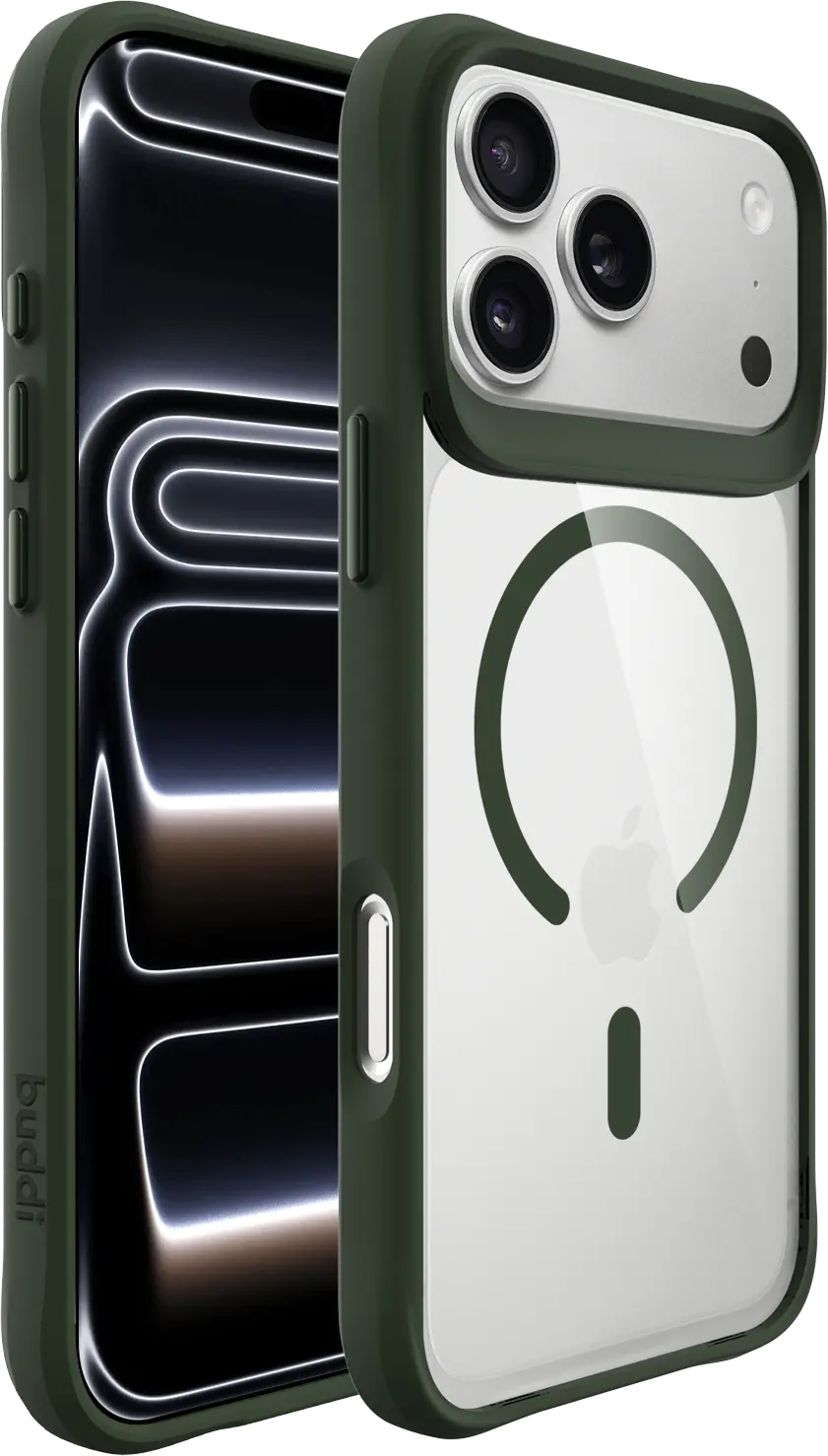 Buddi Hybrid Apple iPhone 18 Pro Max Hoesje MagSafe Back Cover Transparant Groen afbeelding 11