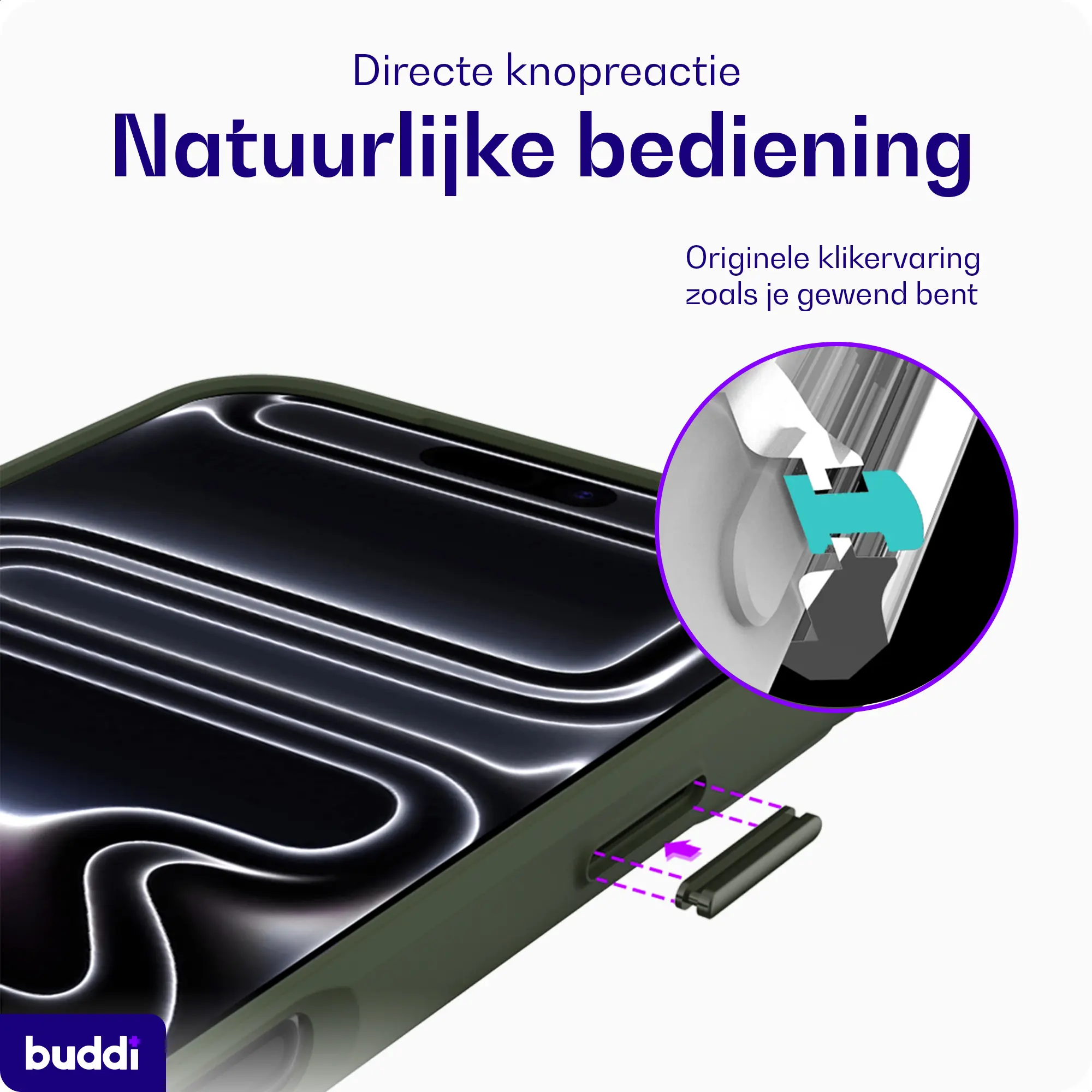 Buddi Hybrid Apple iPhone 18 Pro Max Hoesje MagSafe Back Cover Transparant Groen afbeelding 6