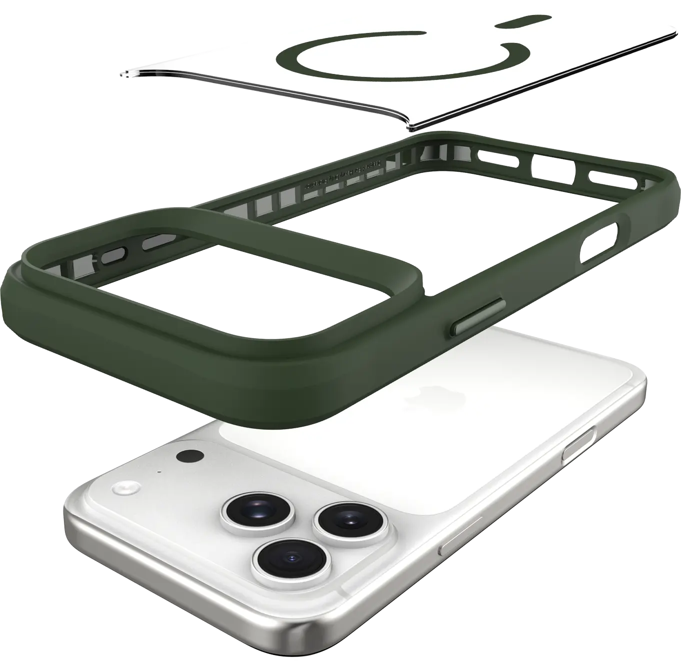 Buddi Hybrid Apple iPhone 18 Pro Max Hoesje MagSafe Back Cover Transparant Groen afbeelding 10