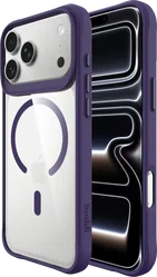 Buddi Hybrid Apple iPhone 18 Pro Max Hoesje MagSafe Back Cover Transparant Paars afbeelding