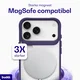 Buddi Hybrid Apple iPhone 18 Pro Max Hoesje MagSafe Back Cover Transparant Paars afbeelding 4