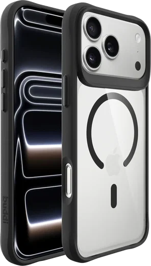 Buddi Hybrid Apple iPhone 18 Pro Max Hoesje MagSafe Back Cover Transparant Zwart afbeelding 9