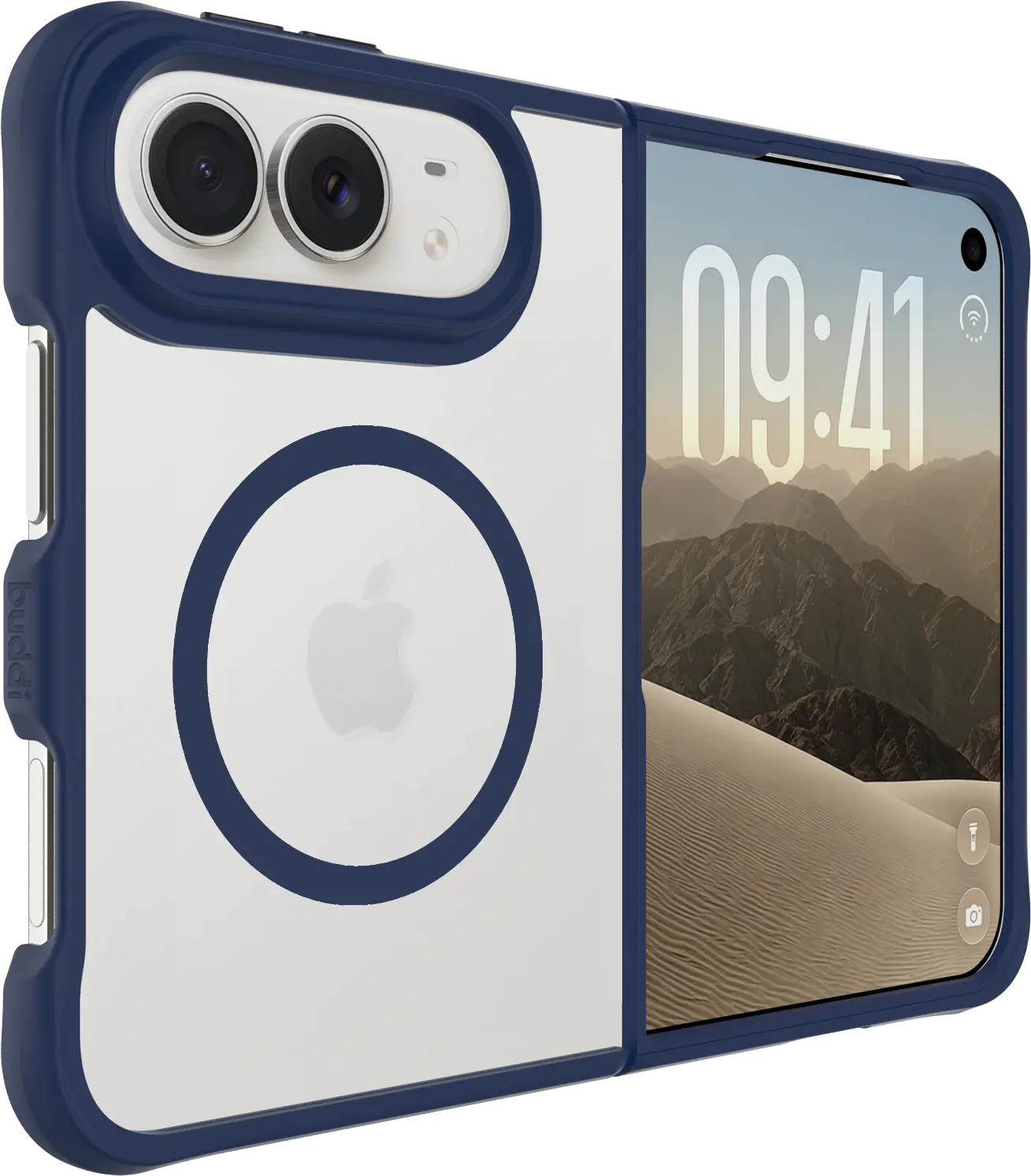 Buddi Hybrid Apple iPhone Duo Hoesje MagSafe Back Cover Blauw afbeelding 2