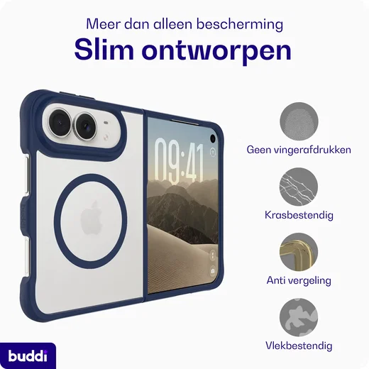 Buddi Hybrid Apple iPhone Duo Hoesje MagSafe Back Cover Blauw afbeelding 5