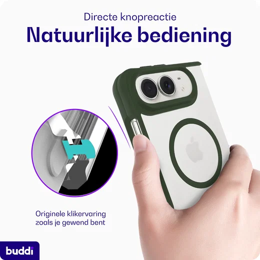 Buddi Hybrid Apple iPhone Duo Hoesje MagSafe Back Cover Groen afbeelding 6