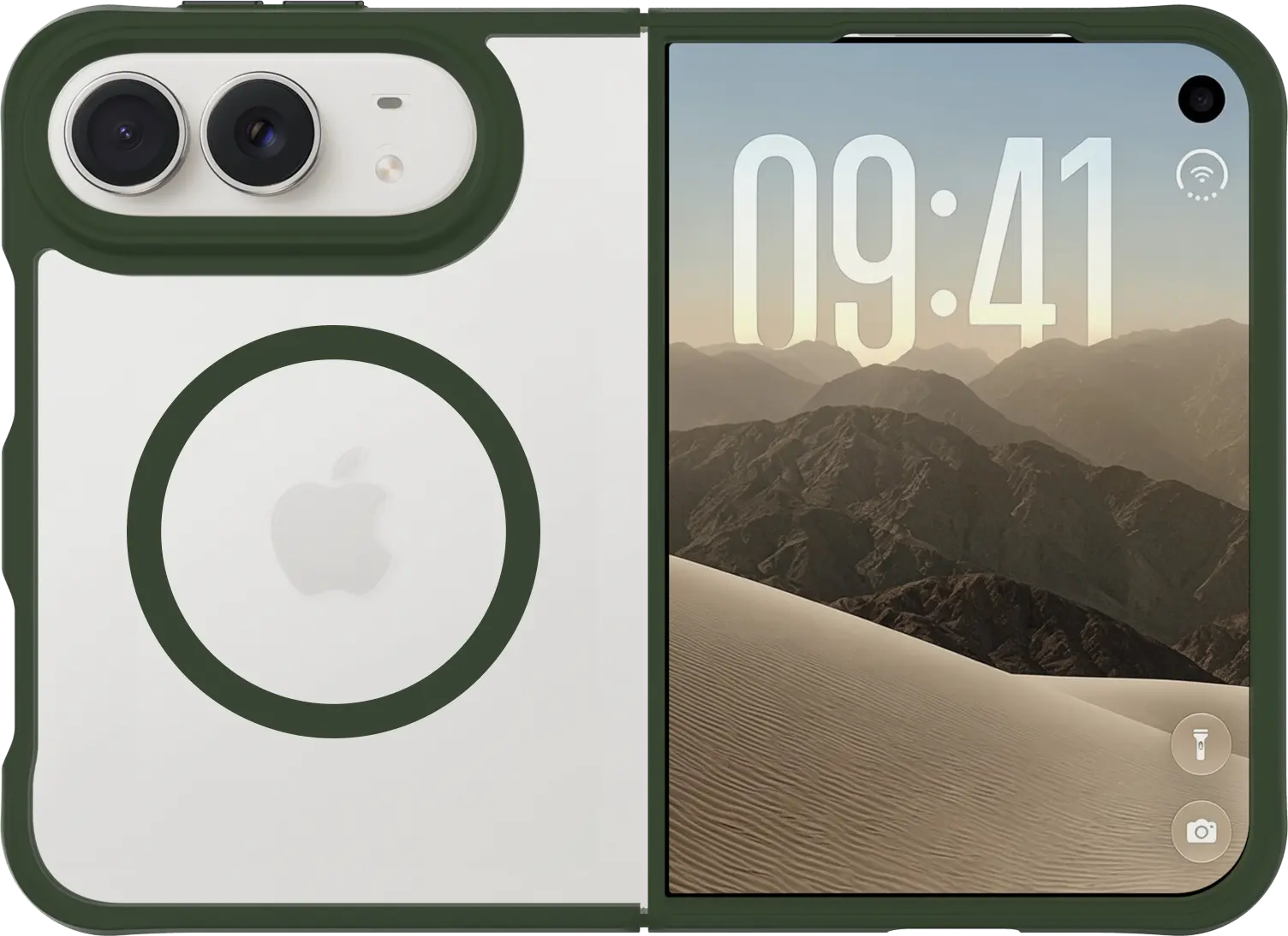 Buddi Hybrid Apple iPhone Duo Hoesje MagSafe Back Cover Groen afbeelding 1