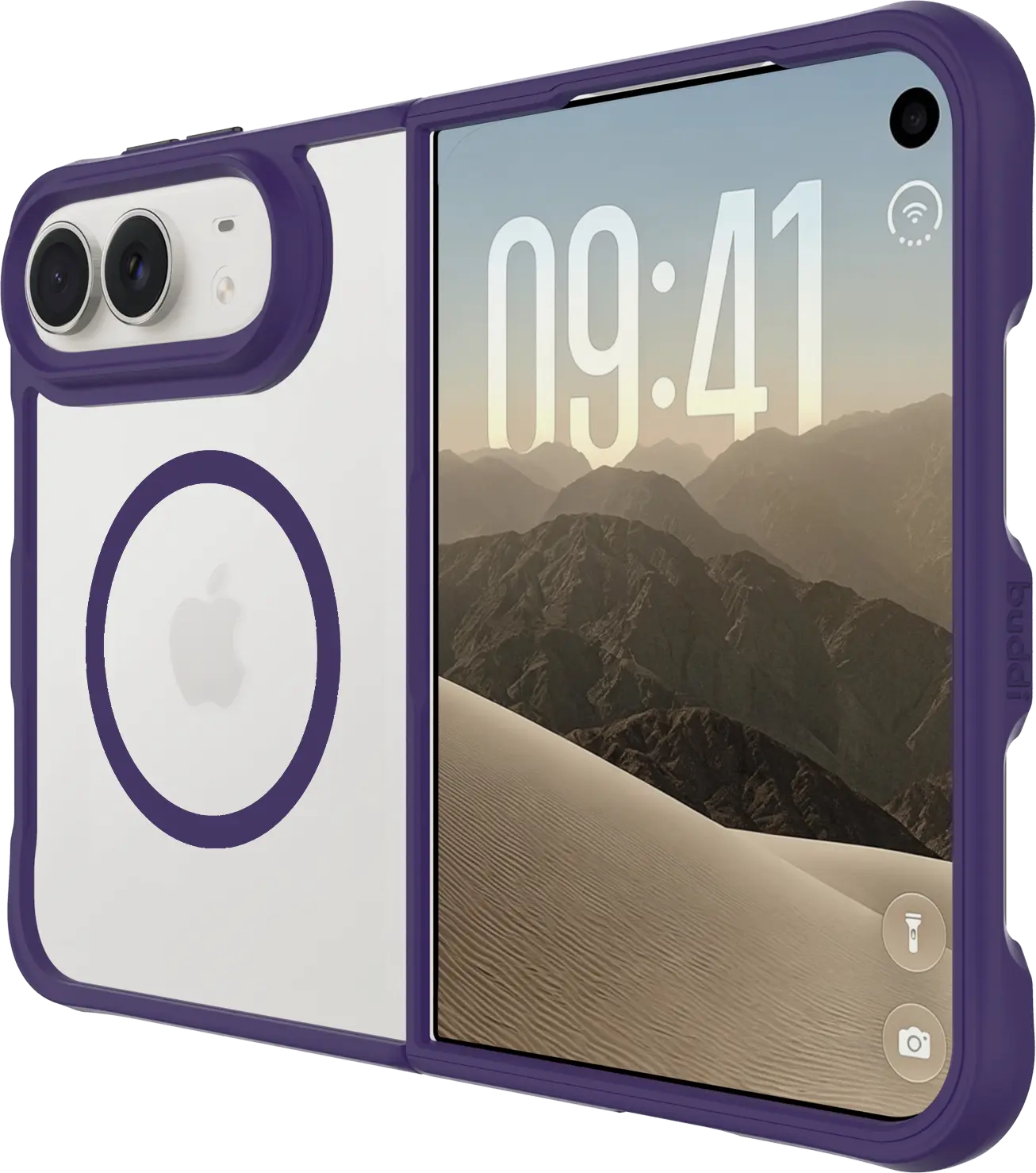 Buddi Hybrid Apple iPhone Duo Hoesje MagSafe Back Cover Paars afbeelding 7