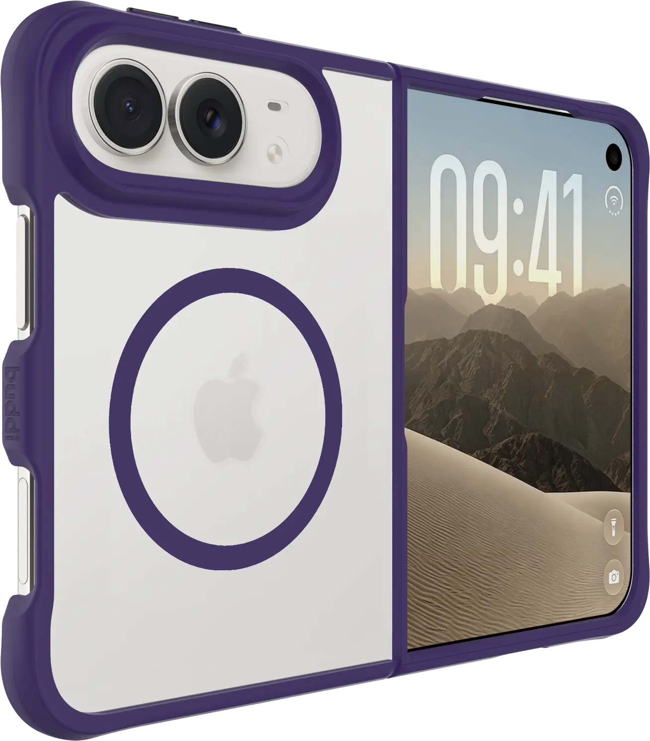 Buddi Hybrid Apple iPhone Duo Hoesje MagSafe Back Cover Paars afbeelding 2