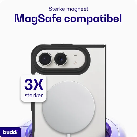 Buddi Hybrid Apple iPhone Duo Hoesje MagSafe Back Cover Zwart afbeelding 6