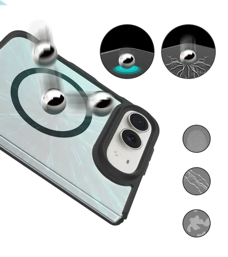 Buddi Hybrid Apple iPhone Duo Hoesje MagSafe Back Cover Zwart afbeelding 7
