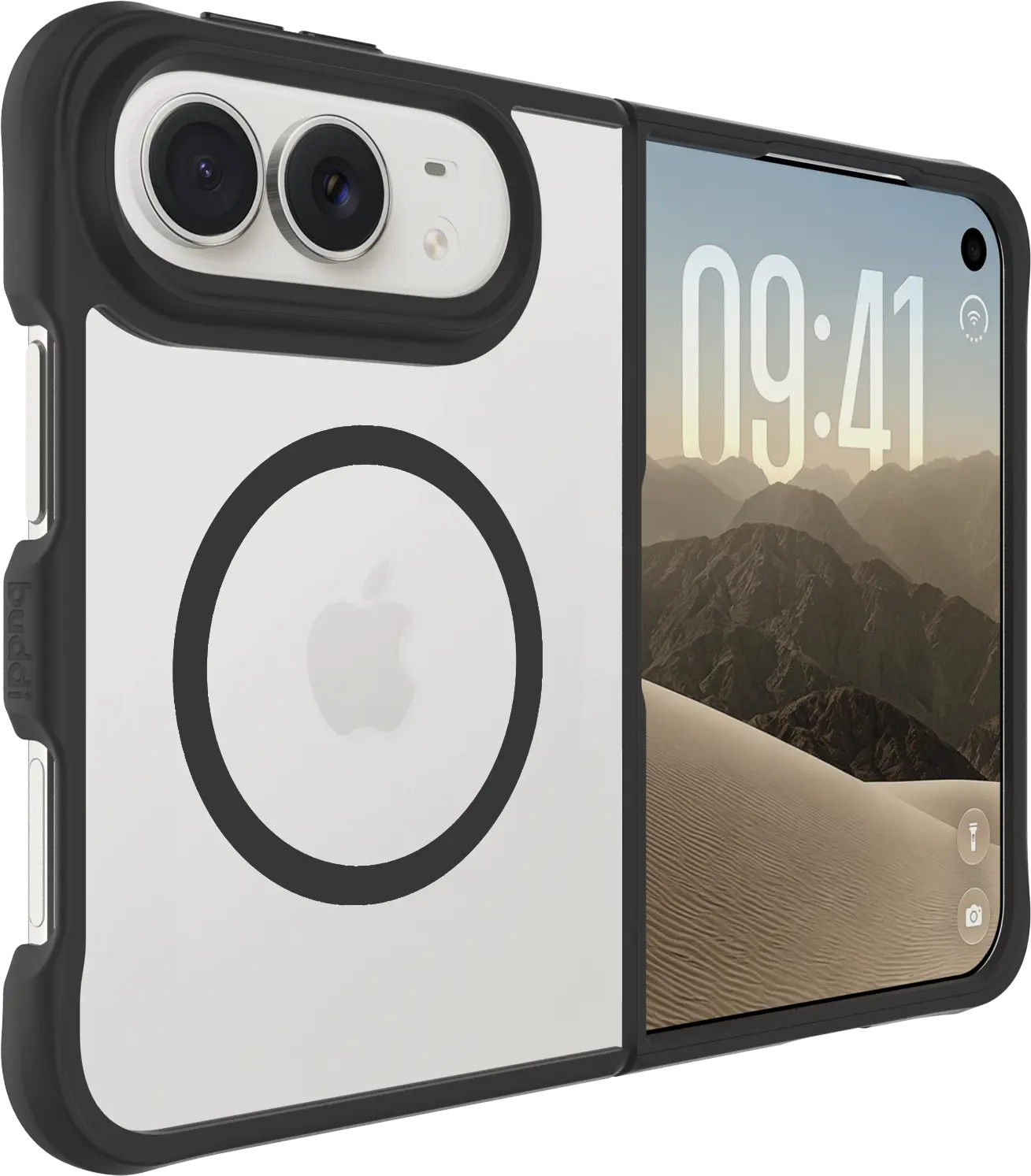 Buddi Hybrid Apple iPhone Duo Hoesje MagSafe Back Cover Zwart afbeelding 2