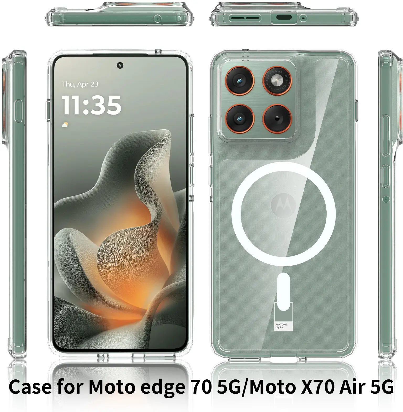 Motorola Moto Edge 70 Hoesje Hard Back Cover met MagSafe Transparant afbeelding 10