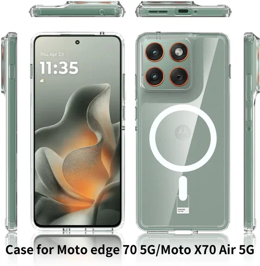 Motorola Moto Edge 70 Hoesje Hard Back Cover met MagSafe Transparant afbeelding 10