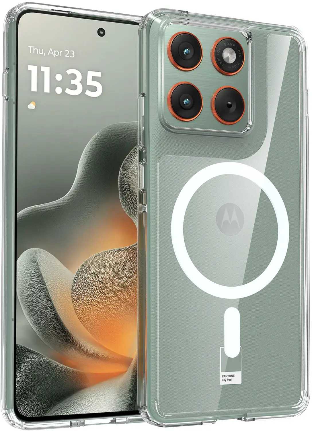 Motorola Moto Edge 70 Hoesje Hard Back Cover met MagSafe Transparant afbeelding 1