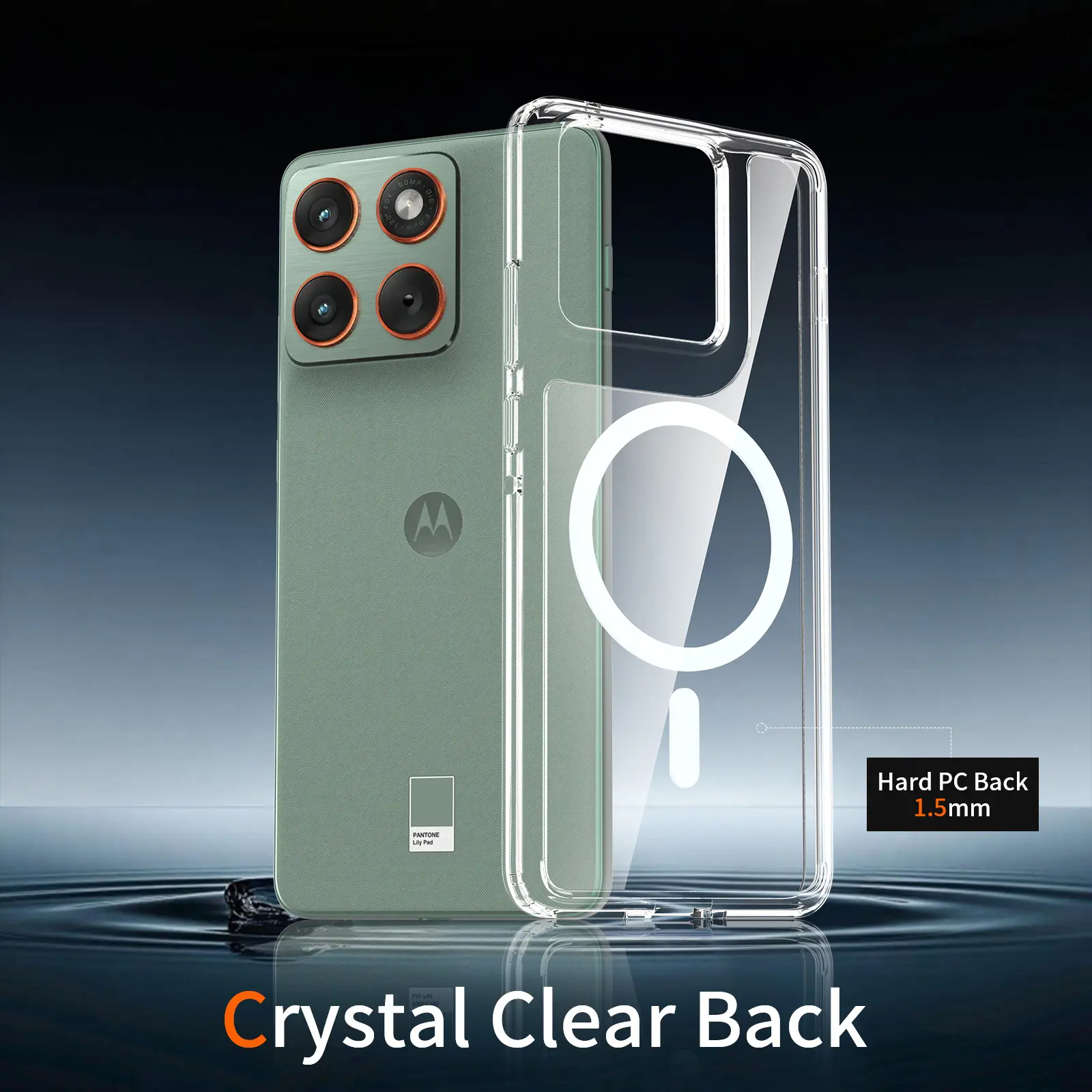 Motorola Moto Edge 70 Hoesje Hard Back Cover met MagSafe Transparant afbeelding 4
