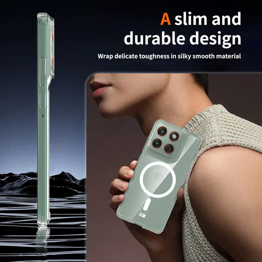 Motorola Moto Edge 70 Hoesje Hard Back Cover met MagSafe Transparant afbeelding 8