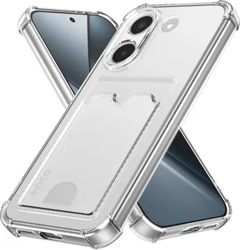 Xiaomi Poco X8 Pro Hoesje Dun TPU met Pasjeshouder Back Cover Transparant