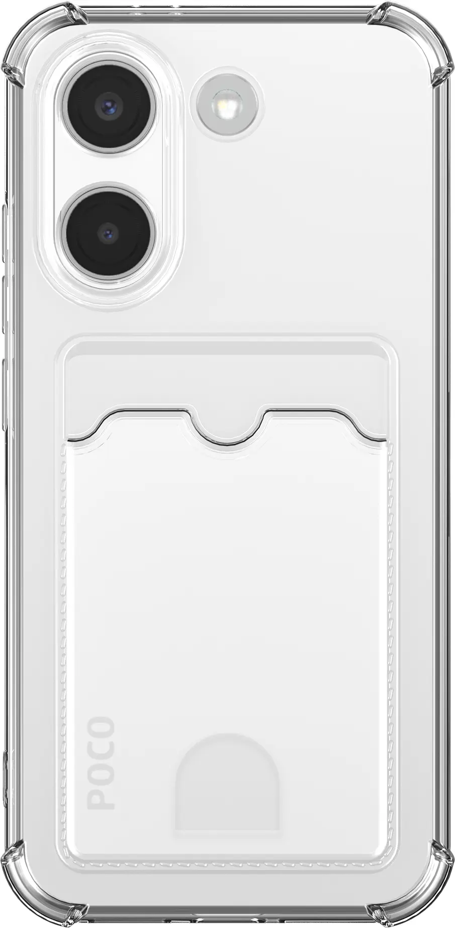 Xiaomi Poco X8 Pro Hoesje Dun TPU met Pasjeshouder Back Cover Transparant afbeelding 4