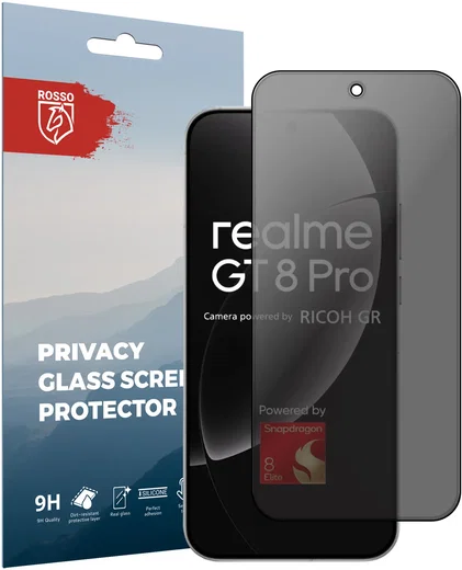 Rosso Realme GT 8 Pro 9H Tempered Glass Screen Protector Privacy afbeelding 1