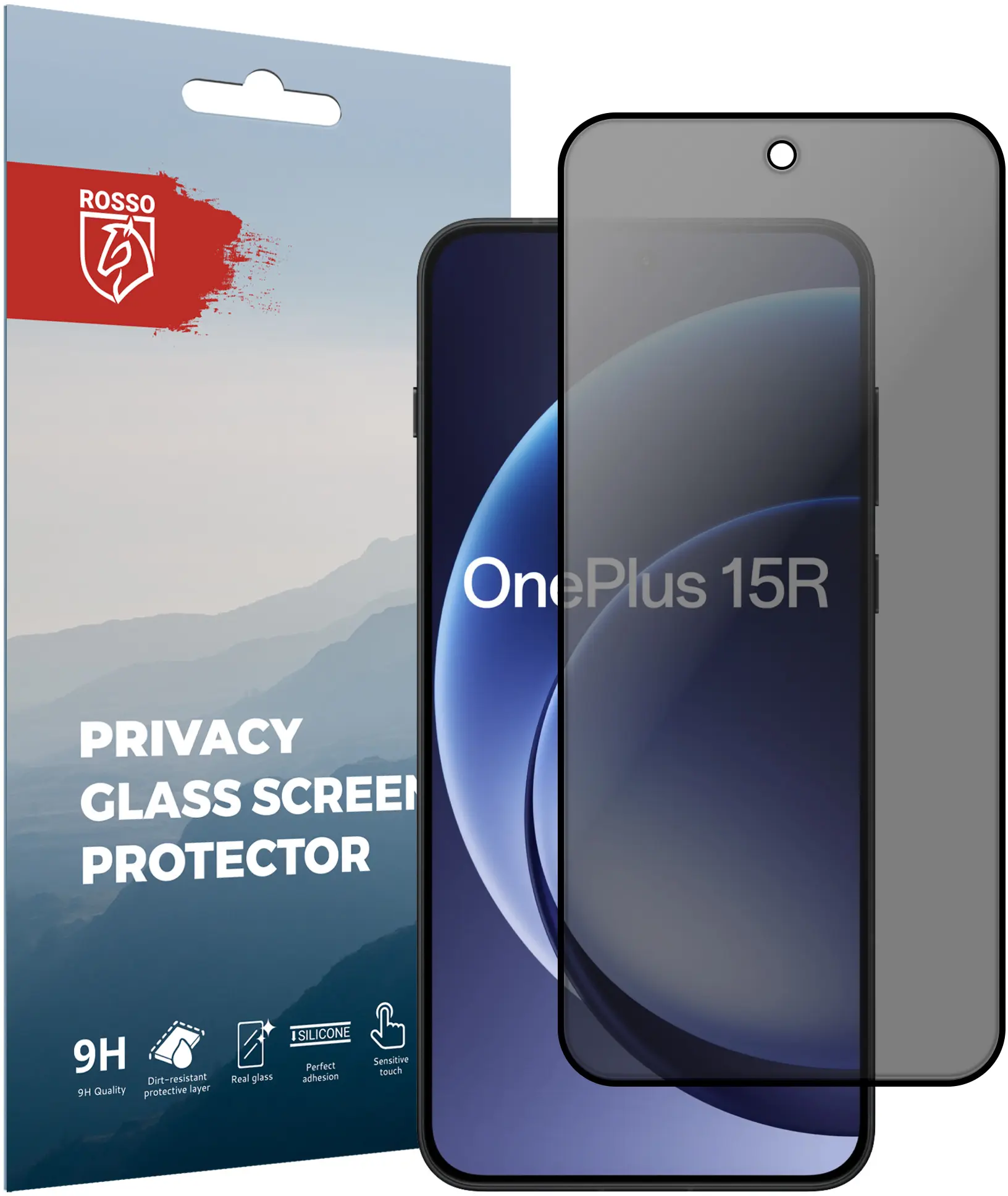 Rosso OnePlus 15R 9H Tempered Glass Screen Protector Privacy afbeelding 1