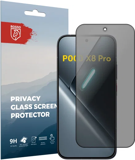 Rosso Xiaomi Poco X8 Pro 9H Tempered Glass Screen Protector Privacy afbeelding 1