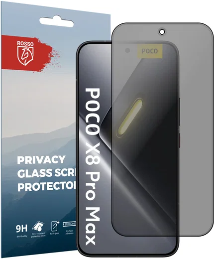 Rosso Xiaomi Poco X8 Pro Max 9H Tempered Glass Screen Protector Privacy afbeelding 1