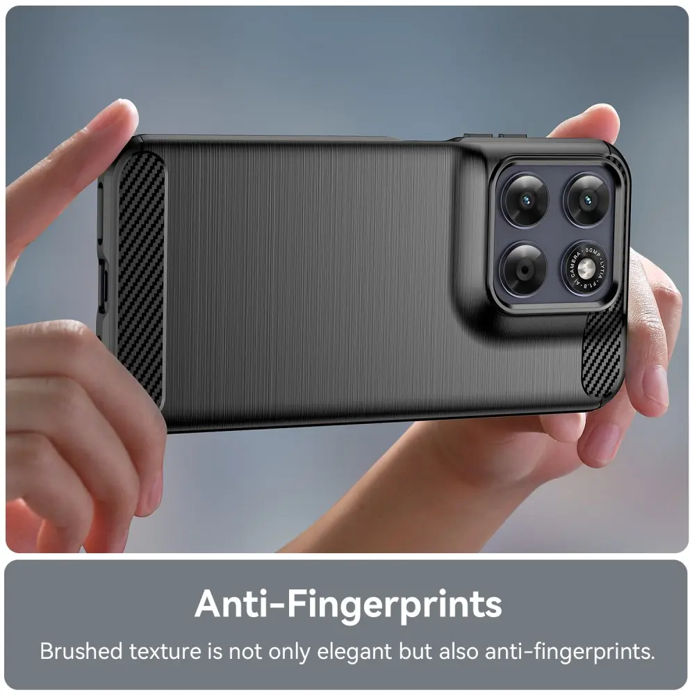 Motorola Moto G87 Hoesje Geborsteld TPU Flexibele Back Cover Zwart afbeelding 6