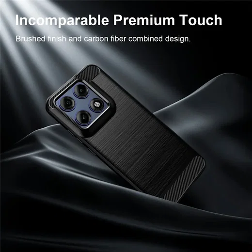 Motorola Edge 70 Pro Hoesje Geborsteld TPU Flexibele Back Cover Zwart afbeelding 9
